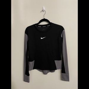 Nike Running Women’s Long Sleeve Black Crop Top